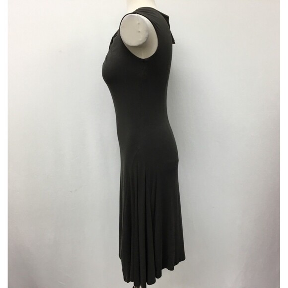 Carmen Marc Valvo Women's Dress X-Small XS Olive Brown Keyhole Front NWT - Picture 3 of 8